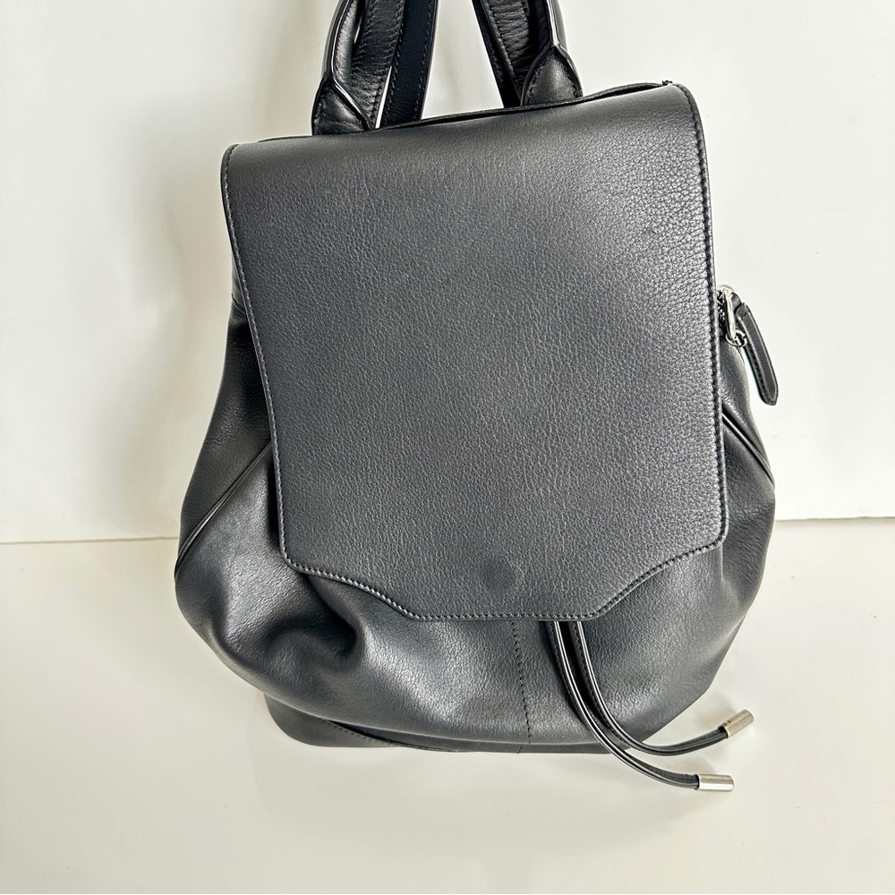 Rag & Bone Pilot Stylish Black Leather Backpack